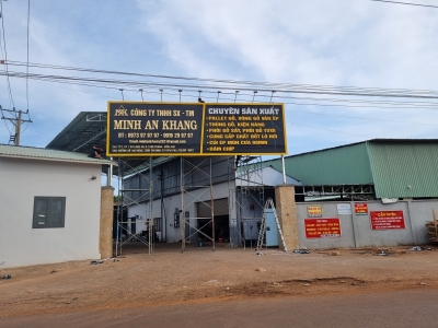 Bảng Alu - Chữ Nổi inox cty Minh An Khang ( Châu Pha)